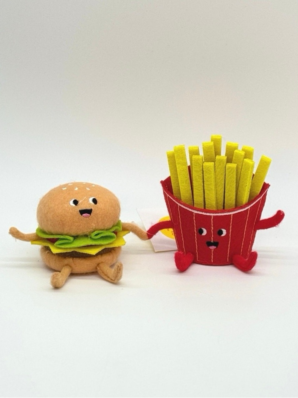 Burger and fries duo small felt decor figures from Spritz Target